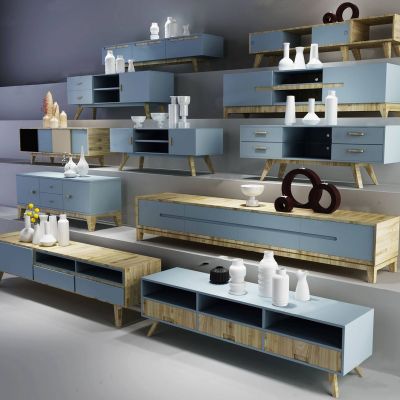 现代简约实木客厅电视柜组合