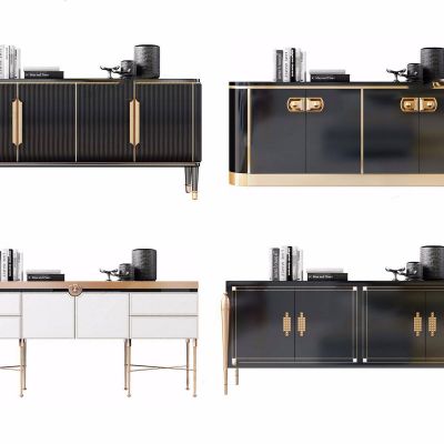 现代奢华餐边柜电视柜组合