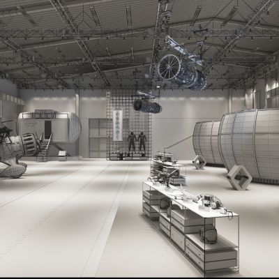 工业风飞机航天展厅展馆
