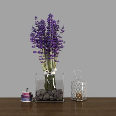 现代薰衣草 花瓶