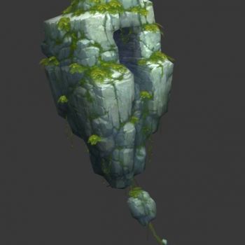 现代浮山石头山体