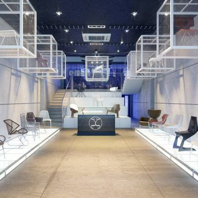 现代家具展厅展示空间3D模型