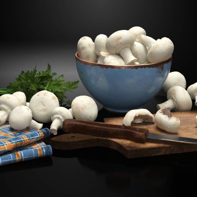 现代厨房蘑菇食物