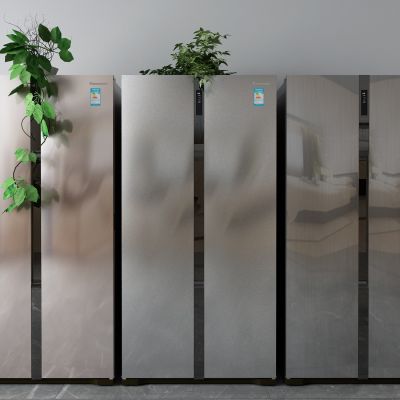 现代双开门冰箱