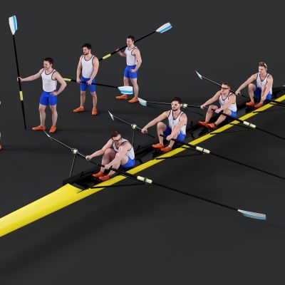 现代人物，运动人物，皮划艇人物，划桨人物，划桨运动员，皮划艇