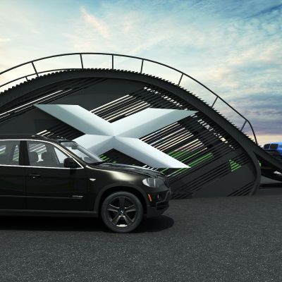 试驾道具驼峰，宝马X5