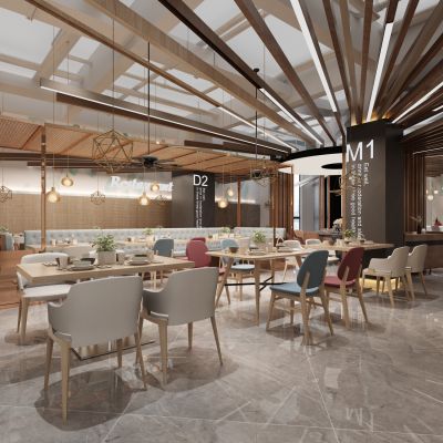 现代风格的餐饮店