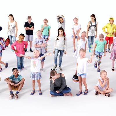 现代人物，多人，儿童，小孩，欧美小孩，小学生，幼儿园人物