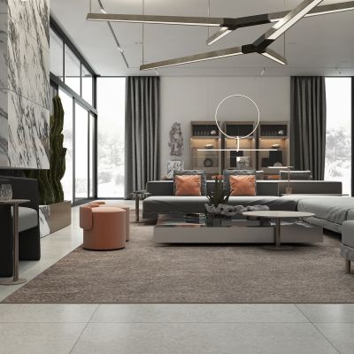 现代风格的客厅