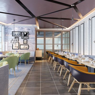 现代风格的自助餐厅