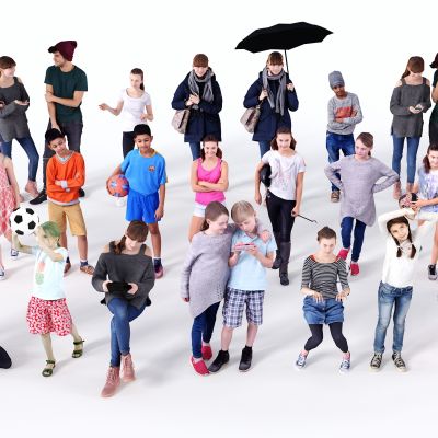 现代人物，多人，儿童，小孩，欧美人物，青年，少儿，中学生，高中生