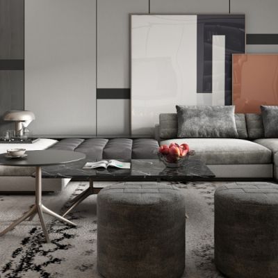 后现代客厅 餐厅