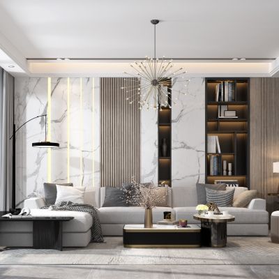 现代风格的客厅