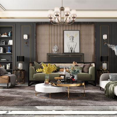 现代风格的客厅