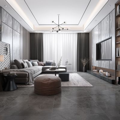 现代风格的客厅