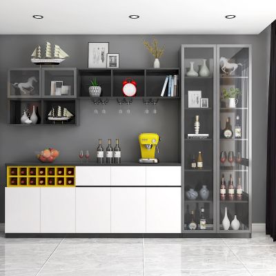 北欧，现代，简约，轻奢，黑白酒柜