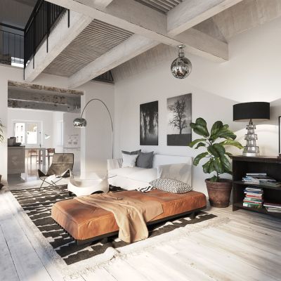 斯堪的纳维亚-北欧家具风格室内设计场景