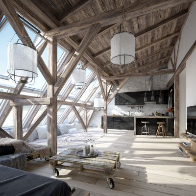 斯堪的纳维亚-北欧家具风格室内设计场景