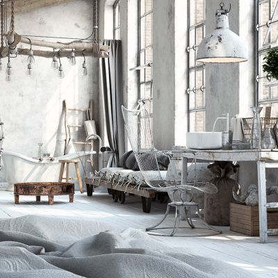 斯堪的纳维亚-北欧家具风格室内设计场景