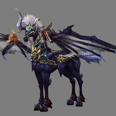 坐骑-空坐-天马独角兽黑