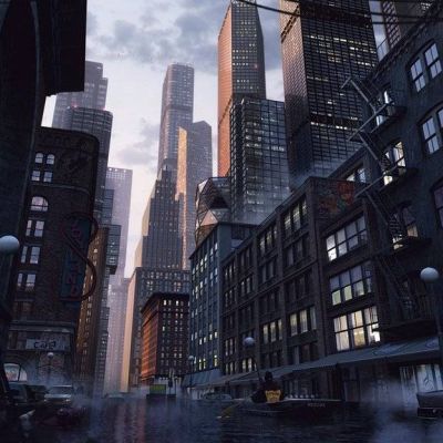 建筑高层配楼城市街道楼房