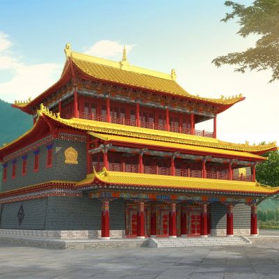 寺庙藏式建筑宫殿