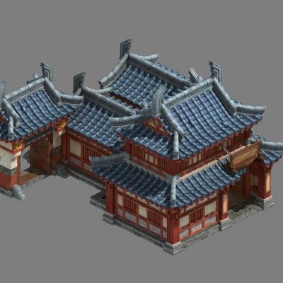 主城Q版工艺店古建