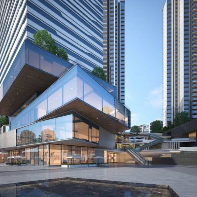 现代商业高层办公大楼