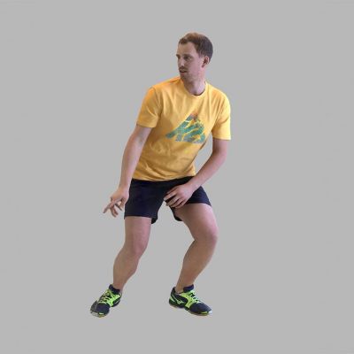 打沙滩排球运动的男人