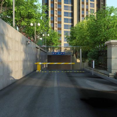 现代小区车库入口