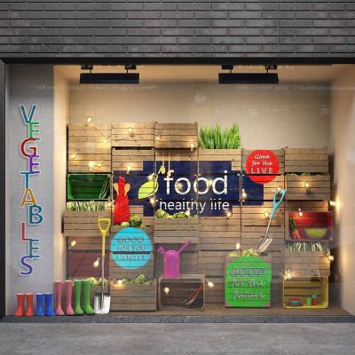 商店 橱窗 蔬菜店