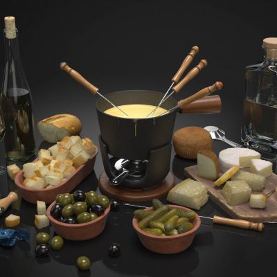 现代面包食物水果