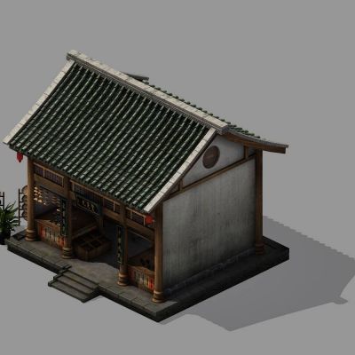 三渲二古代民房古建