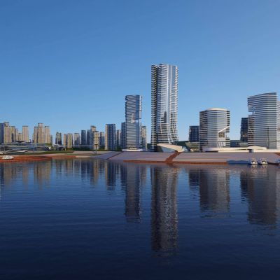 现代未来科幻高层办公公建建筑