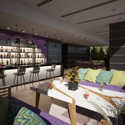 现代超写高档实餐饮店咖啡店