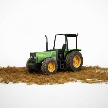 农用机械农场绿色拖拉机