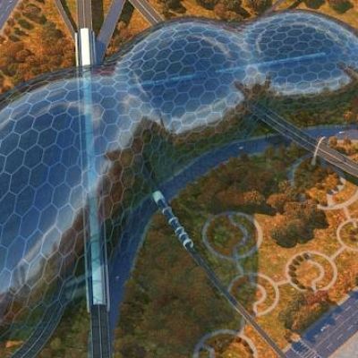 现代科幻未来车站