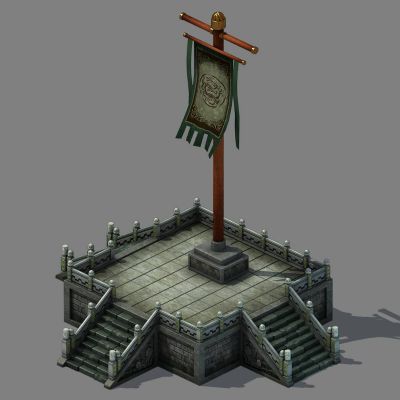 游戏祭台台子旗子