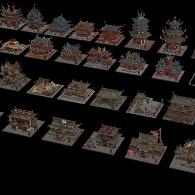 钟楼 鼓楼 宫殿 古风写实的房子