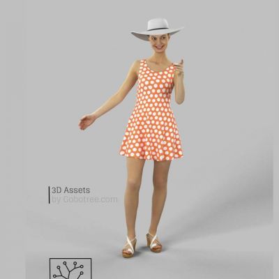 穿着连衣裙的女人