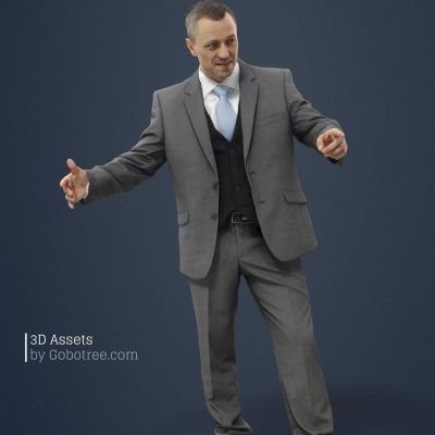 穿着西装商务男人