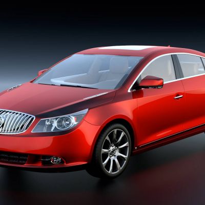 别克红色汽车