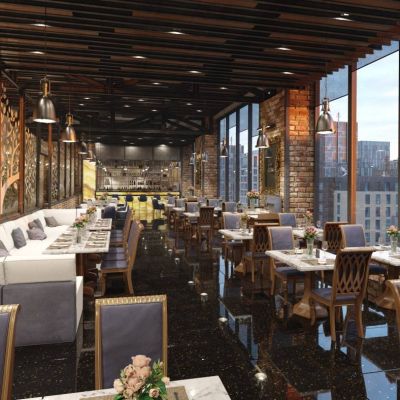 现代超写高档实餐饮店咖啡店