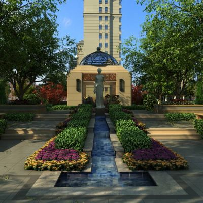 现代地产中轴景观大道