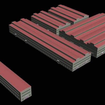 现代工业红色厂房