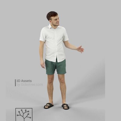 站立握手中年男人