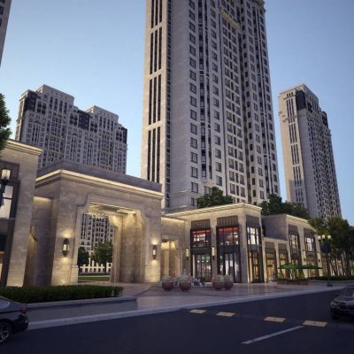 现代高层小区入口