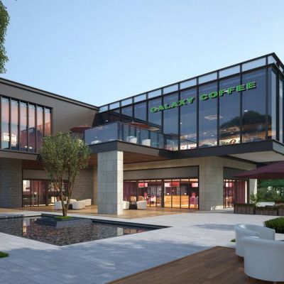 现代商业建筑辛巴克休息