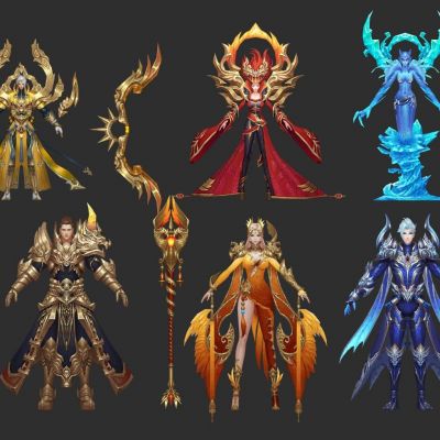 一套不错的 有BOSS 人物 翅膀 武器 角色