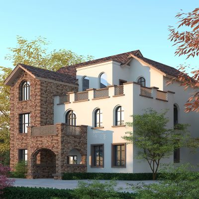 地中海别墅独栋，西班牙别墅